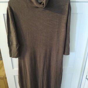 XL BROWN KNIT DRESS BY VERTIGO OF PARIS